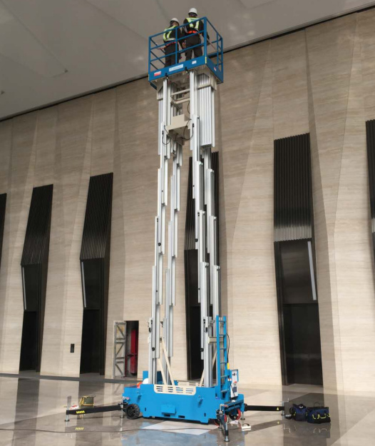 双鸭山手推铝合金桅柱式高空作业平台